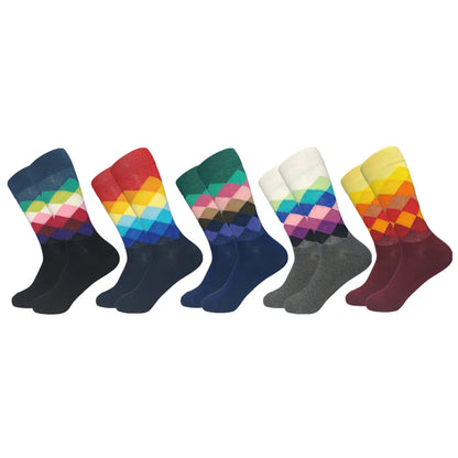 5 Pairs Novelty Men's Cotton Colorful