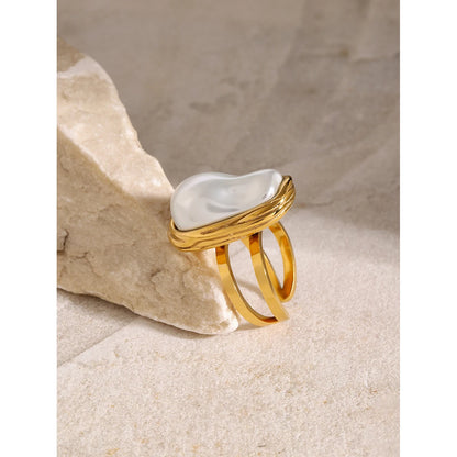 Stainless Steel Gold Color Ring