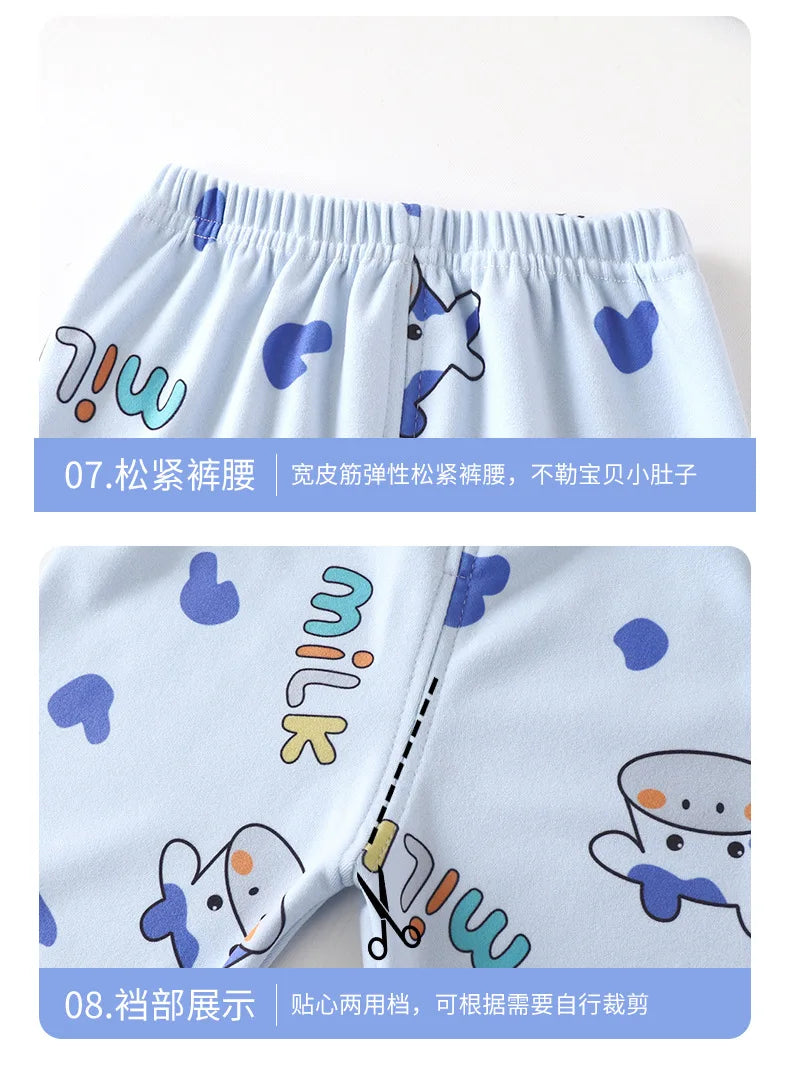 New Kids Autumn Warm Pajamas Boys Girls Cute Cartoon