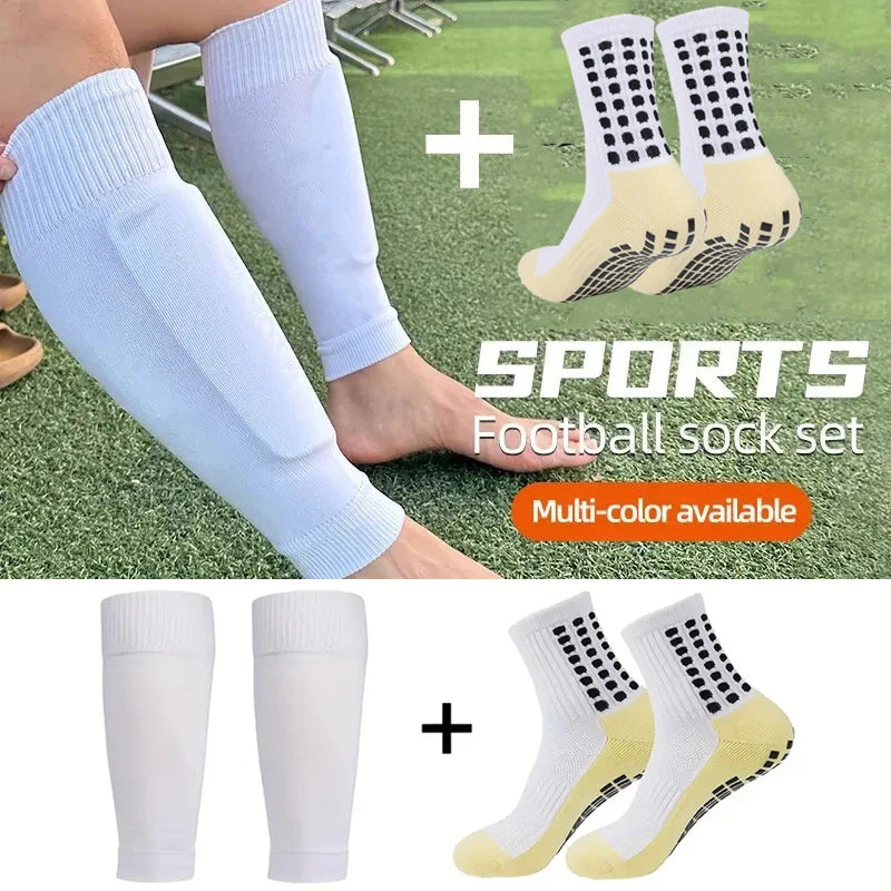 Clearance_2 Pairs Anti-Slip Breathable Fitness Football Socks