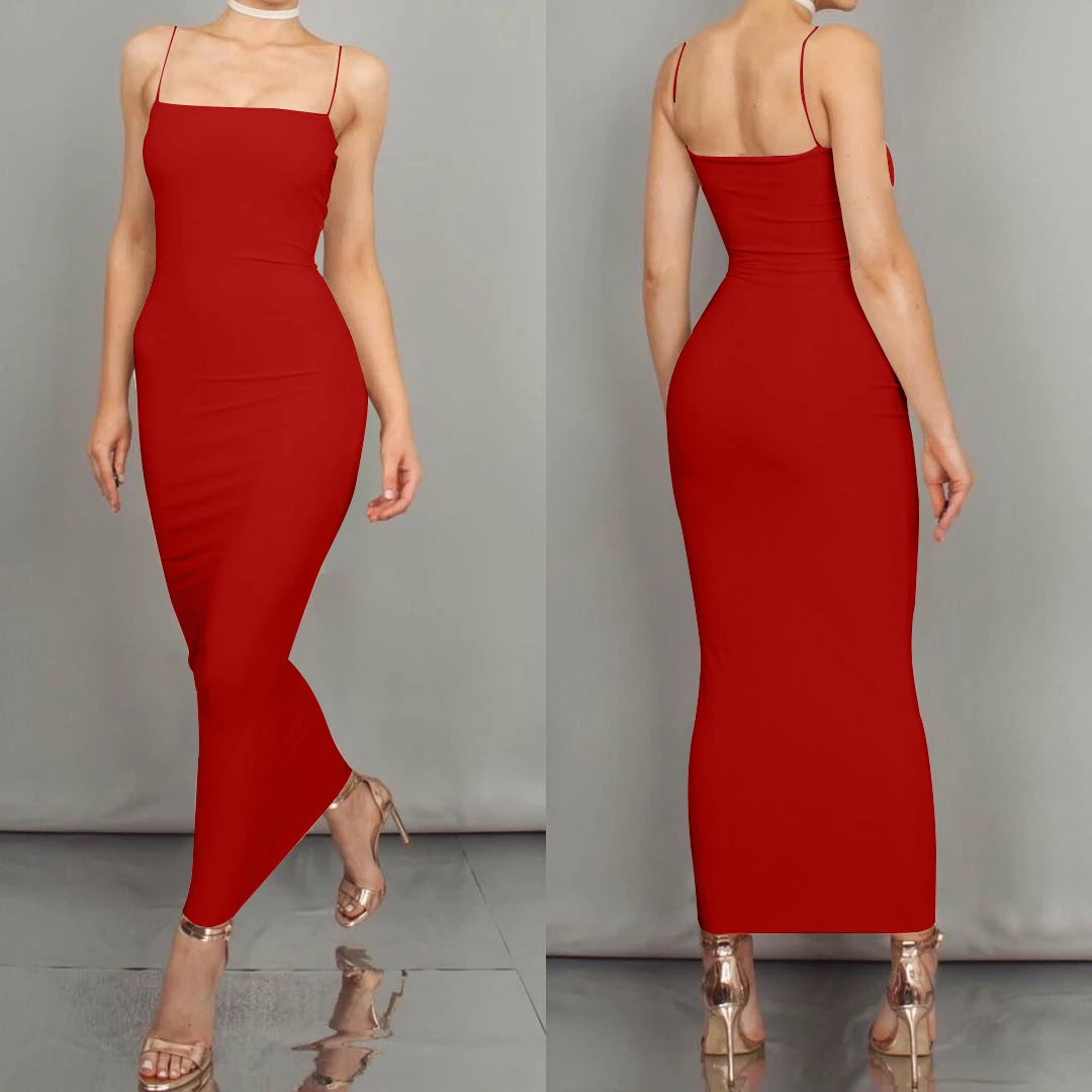 New Summer Women's Dress Long Sling Dresses