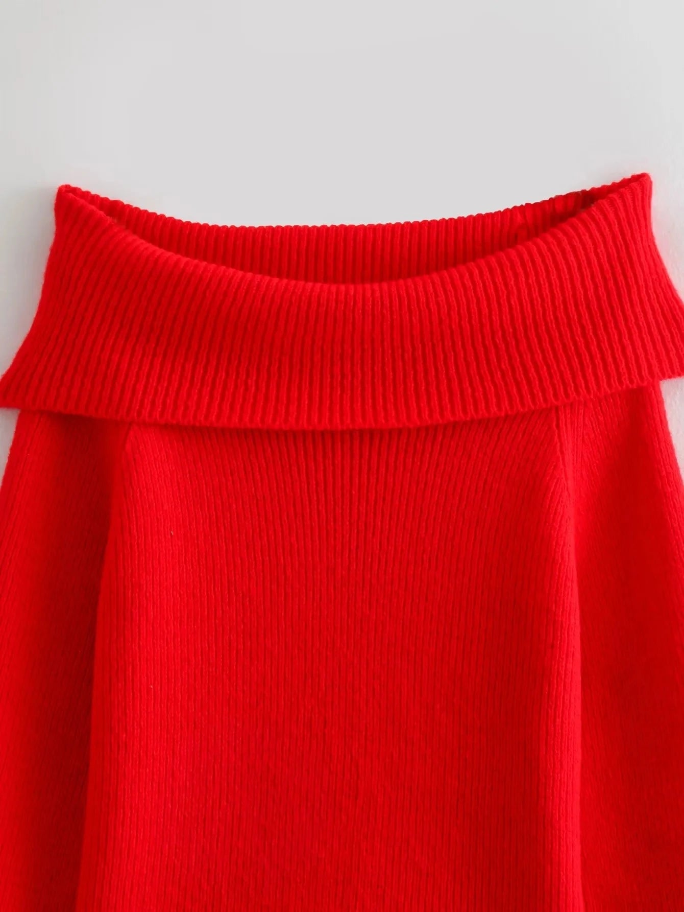 Women Fashion Solid Off Shoulder Sweater Long Sleeve