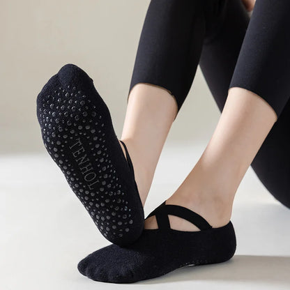 Yoga Socks Women Cotton Silicone Non-slip