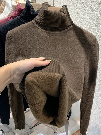 Turtleneck Winter Sweater Women Elegant