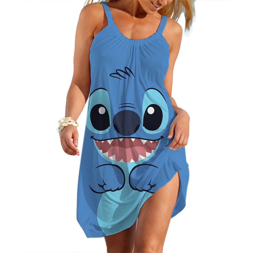 Disney Stitch Women Fashion Sling Dress