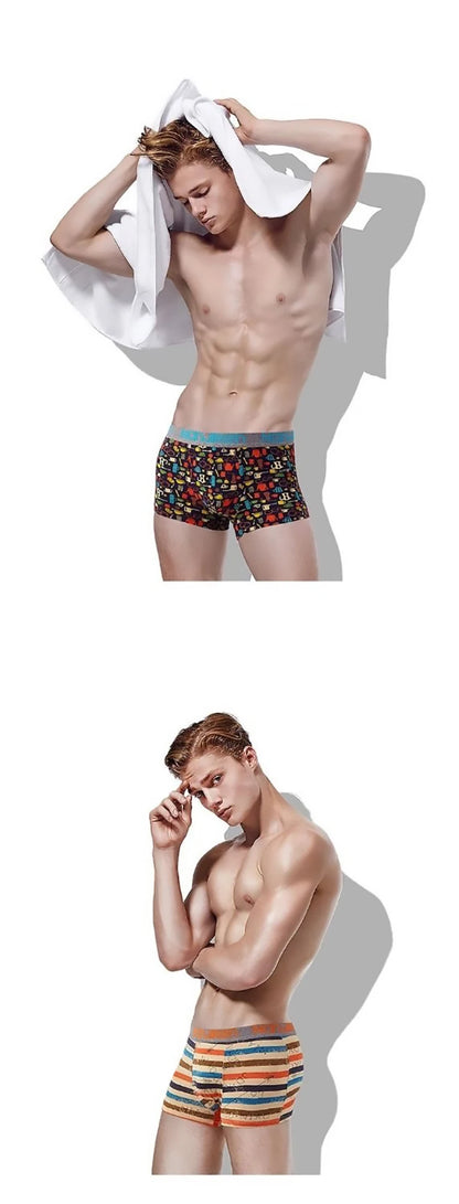 4Pcs Boxer Shorts Men's Underwear Sexy