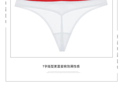 2 Simple Design Sporty Style Cotton Thongs Panties G String