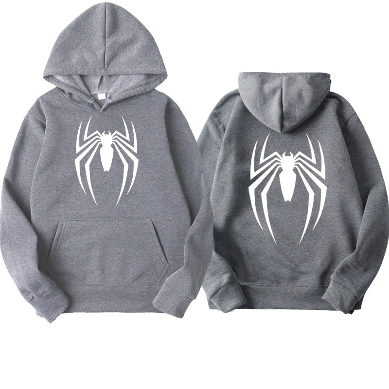 Hoodie Street Fashion Spider Print Sweatshirt