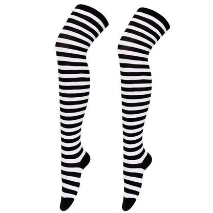 Color Striped Stockings Japanese Over Knee