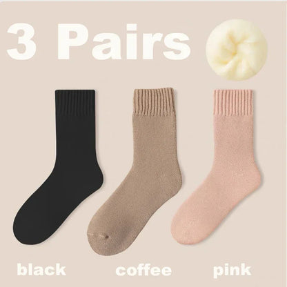 3 Pairs Women Socks Wool