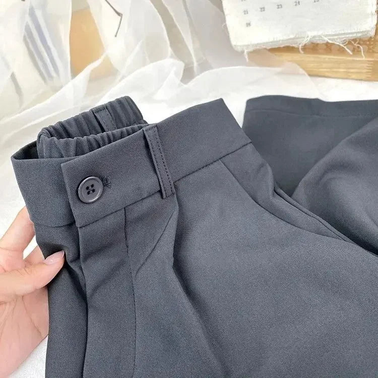 Fall Spring Black Suit Pants