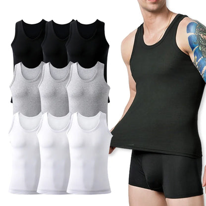 9Pcs Men's Cotton Athletic Tank Top Sleeveless