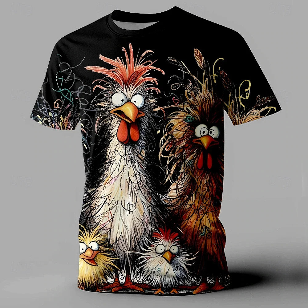 Funny Men's T Shirt Animal Chicken