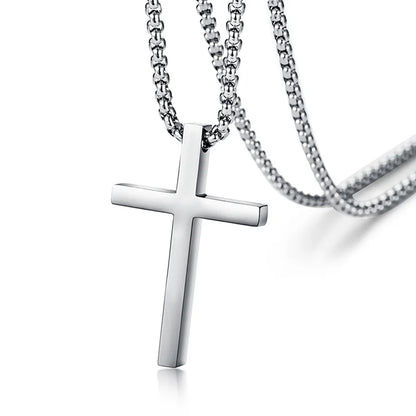 Stainless Steel Cross Pendant Necklace