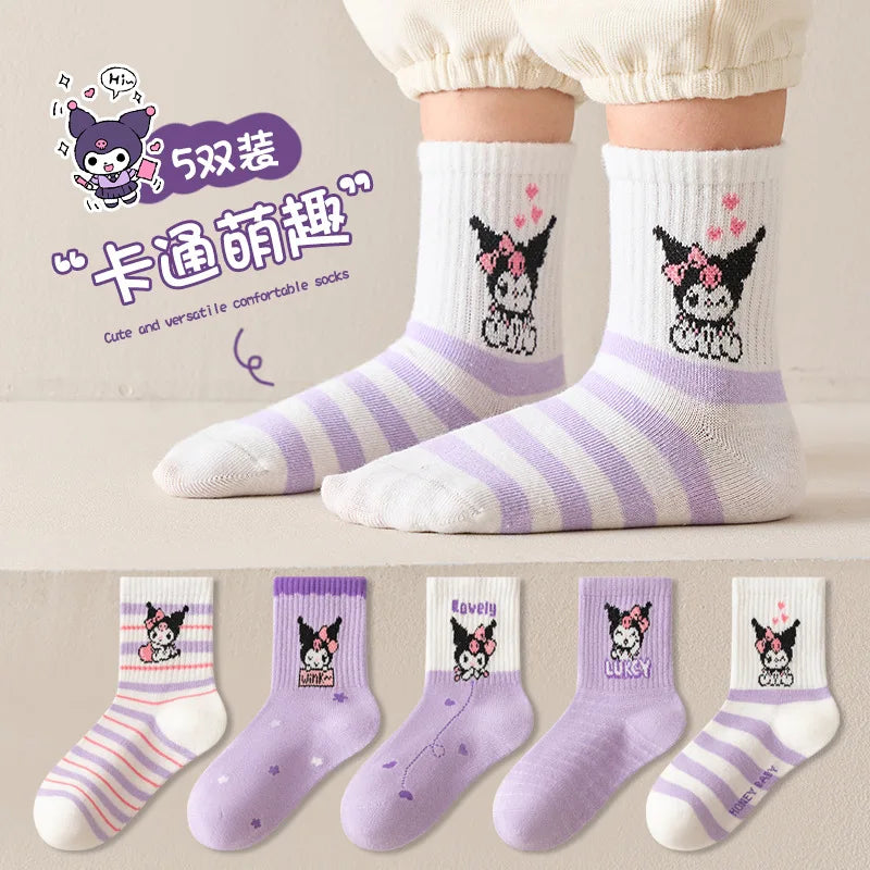 Hello Kitty Kids Socks (5 pairs)