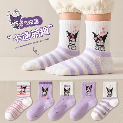 Hello Kitty Kids Socks (5 pairs)