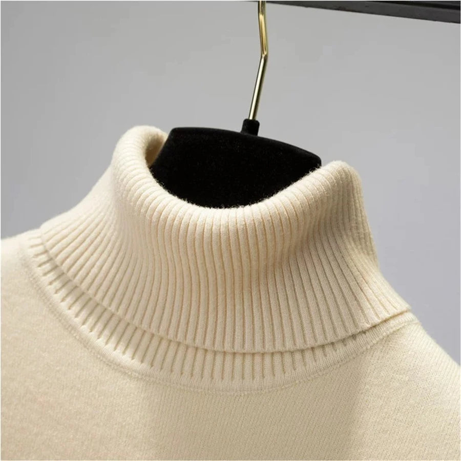 Turtleneck Winter Sweater Women Elegant