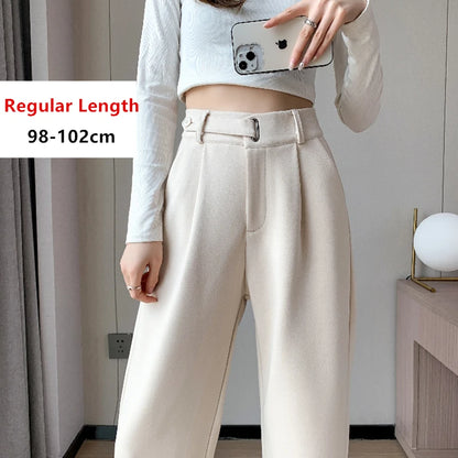 Thicken Woolen Casual Loose Full Length Pants