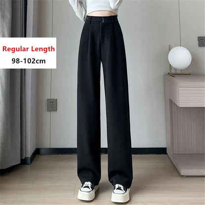 Thicken Woolen Casual Loose Full Length Pants