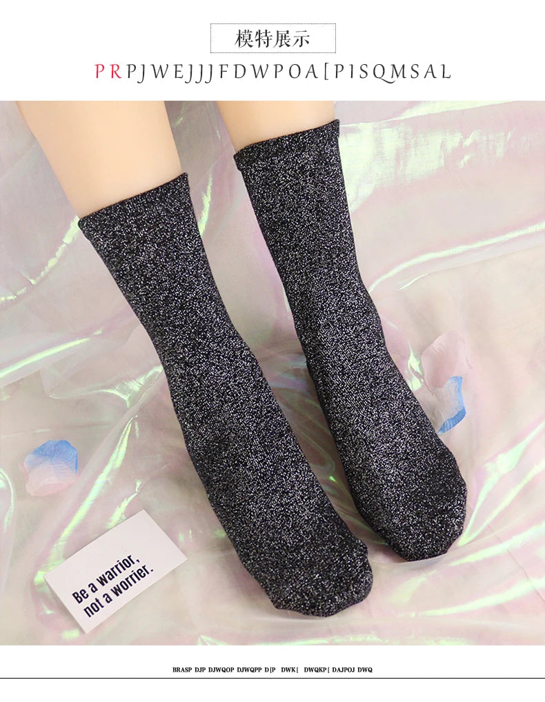 Fashion sexy shiny socks Korean style