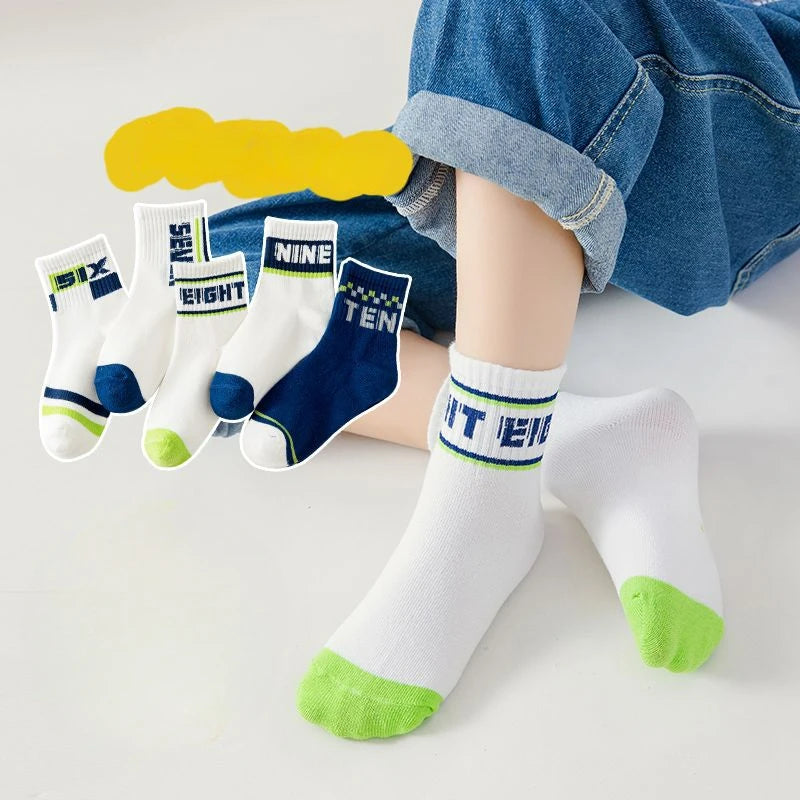 5 Pairs Autumn Winter New Style Children's Socks