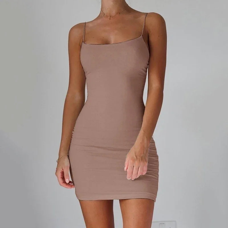 Summer Spaghetti Strap Mini Dress