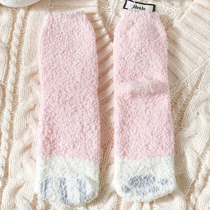 Autumn Winter Socks Cute Cat Claw