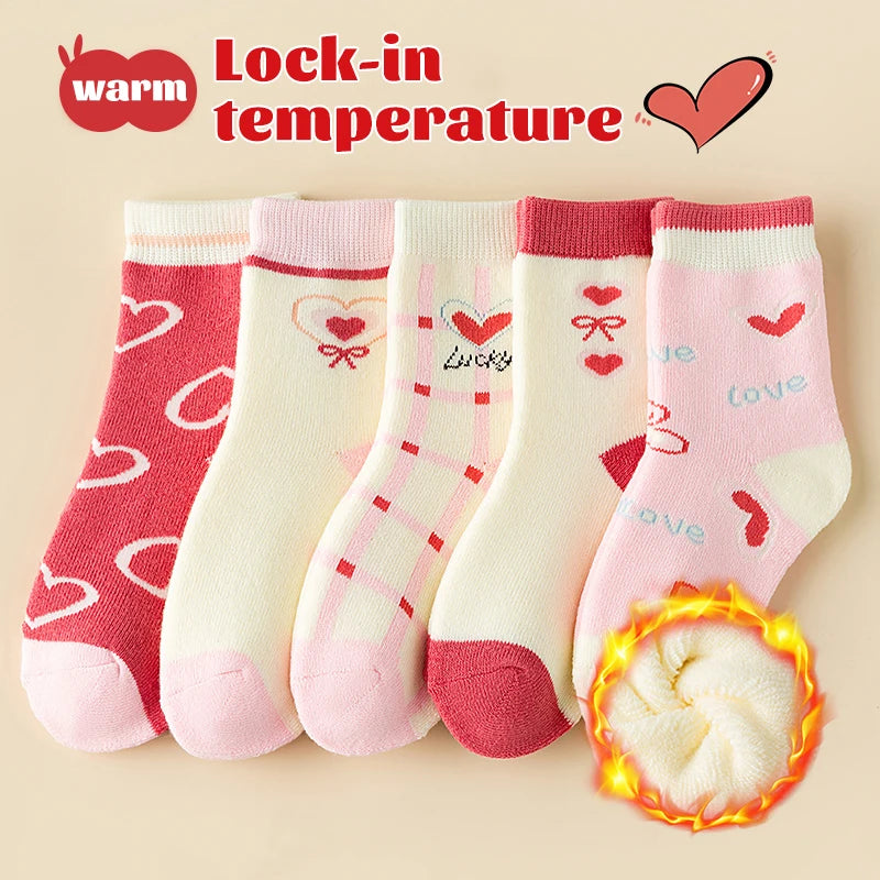 5Pairs Terry Socks for Girl S