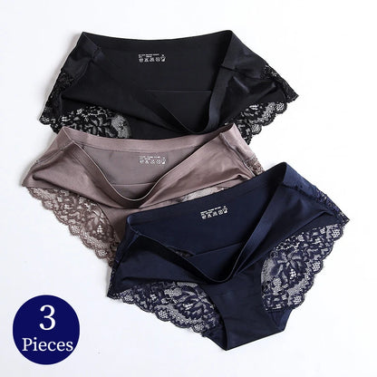 3PCS/Set Women's Panties Exquisite Lace Underwear