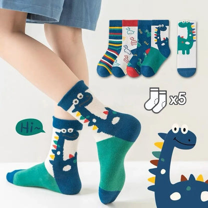 5 Pairs Autumn Winter New Style Children's Socks