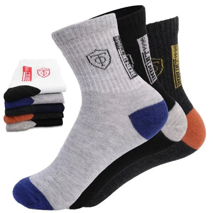 Breathable Cotton Sports Stockings Men (5 Pairs)