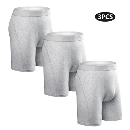 3pcs Long Boxers For Man Underwear