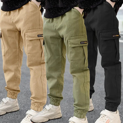 Spring Autumn Boys Pants Casual Long Style Trousers