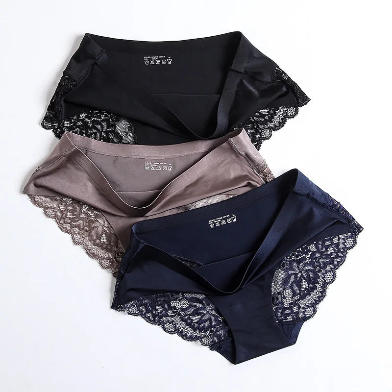 3PCS/Set Women's Panties Exquisite Lace Underwear