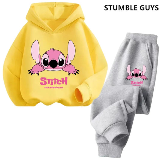 Children Hoodies Stitch  Fashion Pullover Sweatshirt