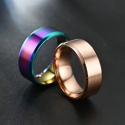 6 Colors Classic 8mm Tungsten Ring