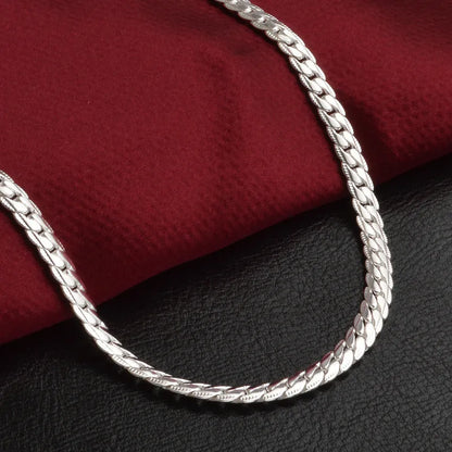 20-60cm 925 Sterling Silver Luxury Brand Necklace