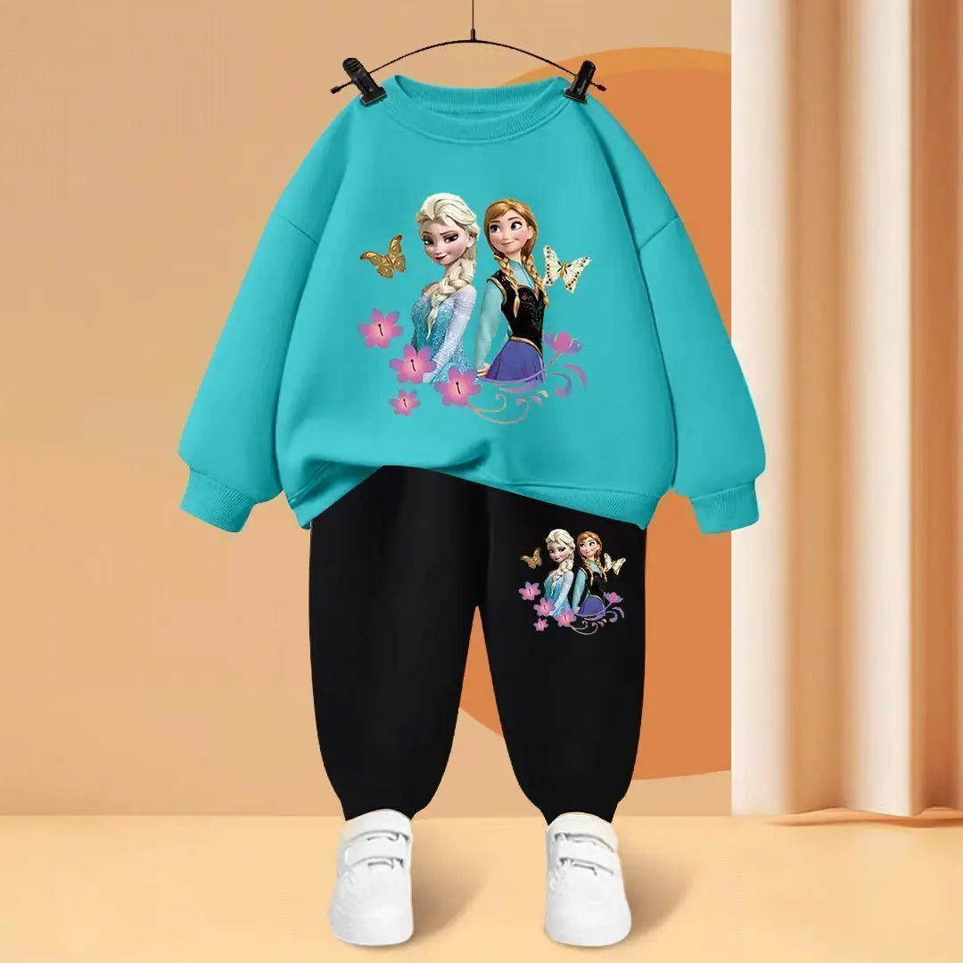 Disney Elsa Princess Print Children's Tracksuit Set