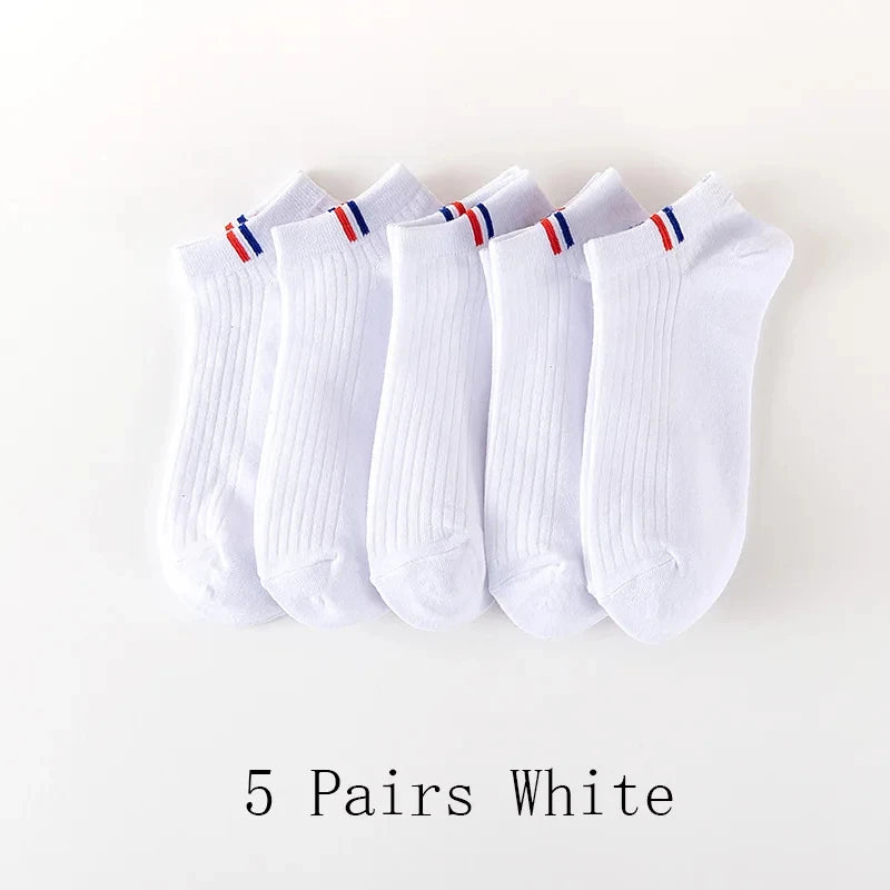 Thin Summer Blending Boat Socks(5 Pairs)