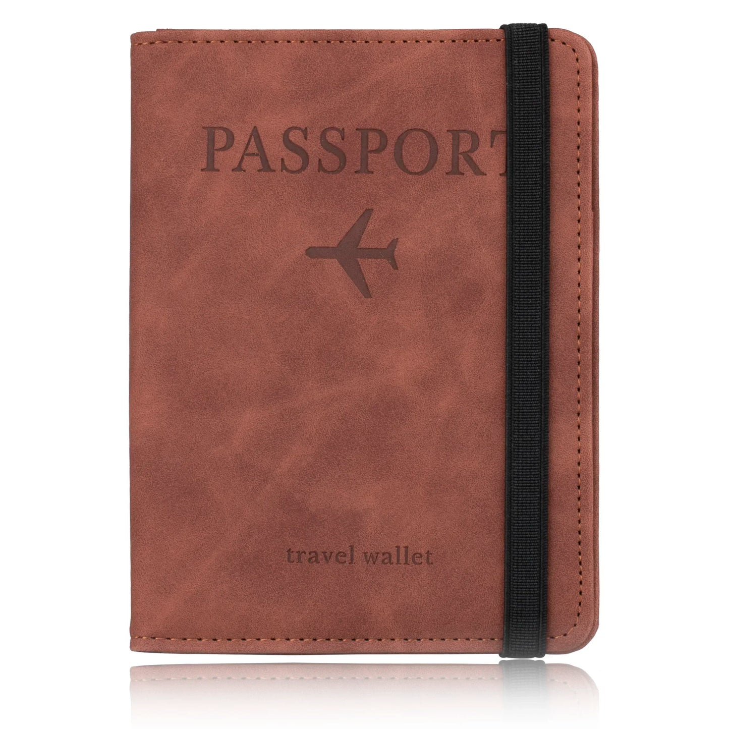 RFID Blocking Leather Card Case Passport Holder