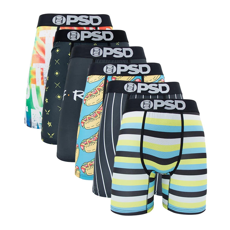 6Pcs Fashion Print Men Underwear Boxer