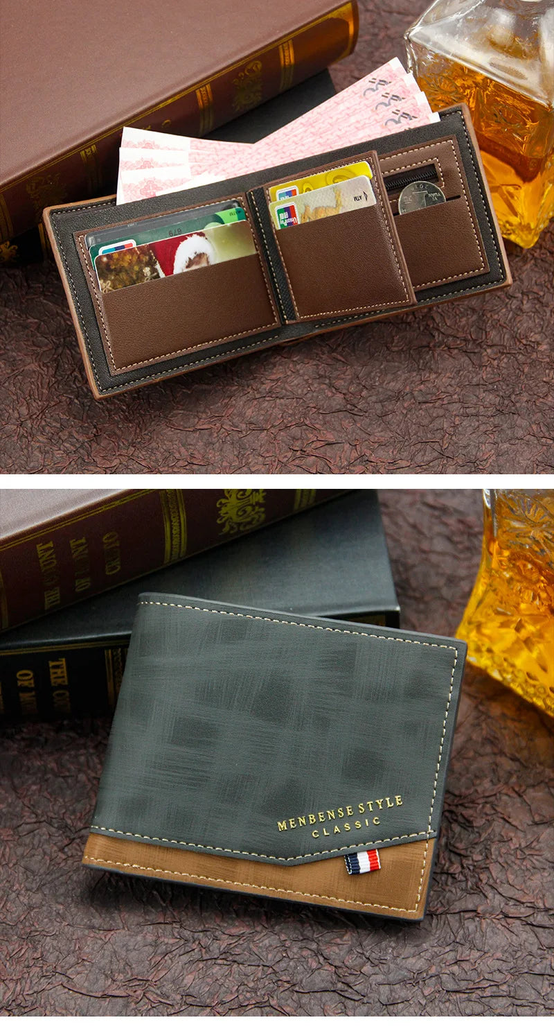 Short Men Wallets Slim Classic