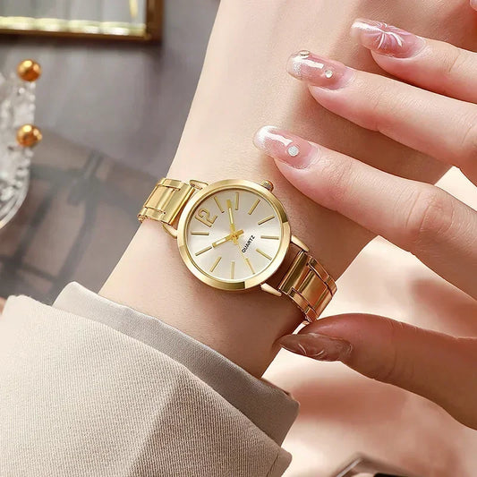 Fashion Gold Bracelet Quartz Wristwatch