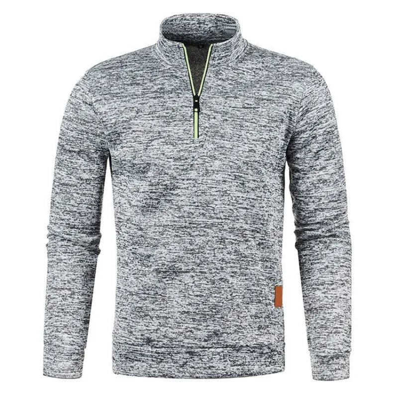 Autumn Men's Half Zipper Sweatshirts Long Sleeve