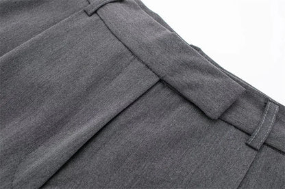 Women's Pants Beige Grey Black Wide Leg Pants