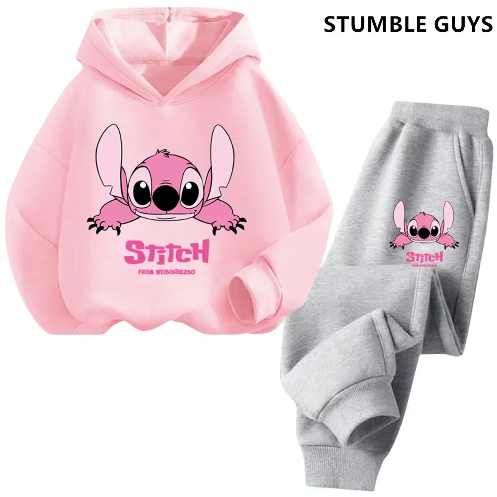 Children Hoodies Stitch  Fashion Pullover Sweatshirt