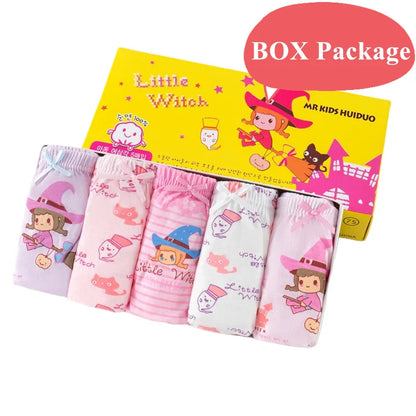 5 Pack/Box Children Panties For Girls Soft Cotton