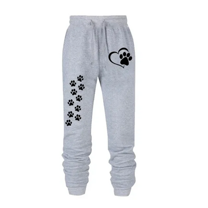 Women's Cat's Paw Printed Sweatpants