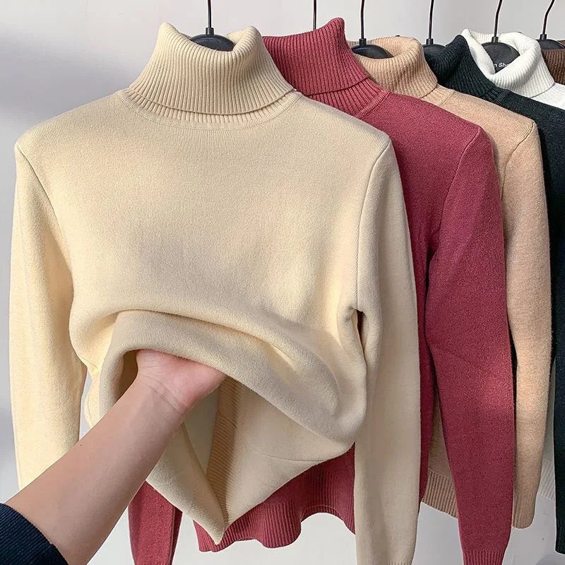 Turtleneck Winter Sweater Women Elegant