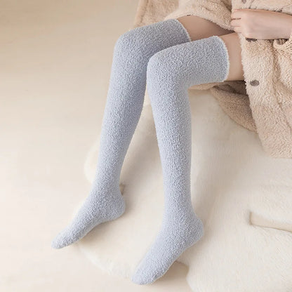 Winter Warm Coral Fleece Over-knee High Socks